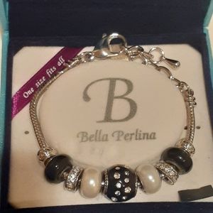 Bella Perlina black & silver bracelet